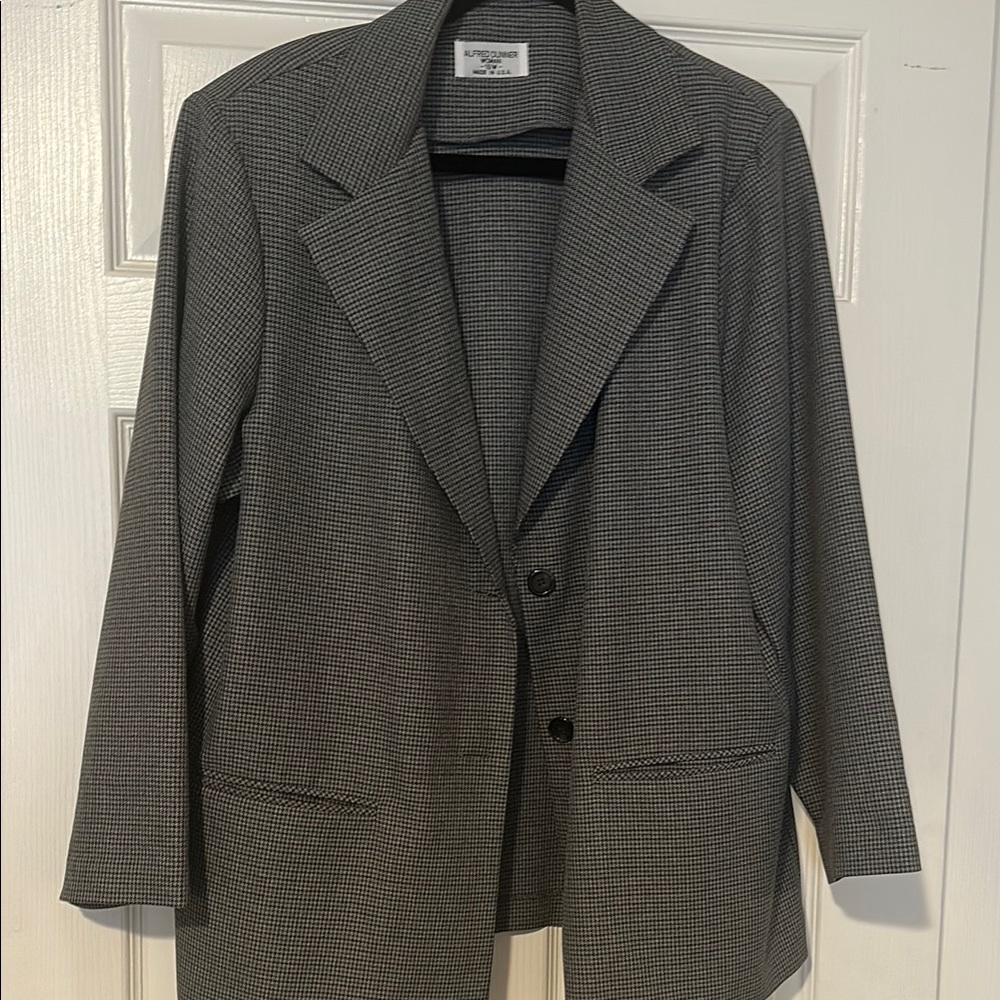 Alfred Dunner women’s houndstooth Blazer - Black and White - Picture 5 of 7